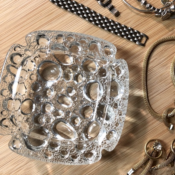 Vintage Clear Glass Small Dish tray